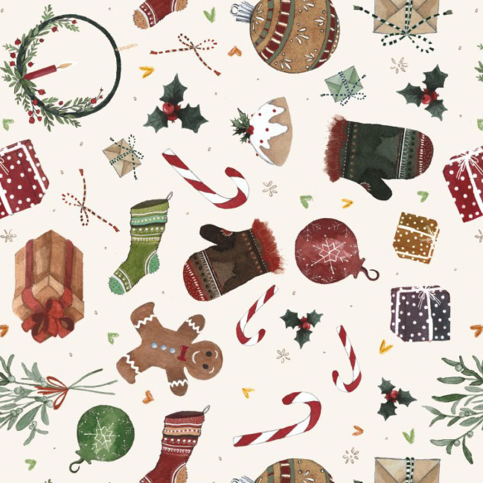 Scatola Medio - Rettangolare - Fantasia natalizia - Simboli del Natale - immagine 2