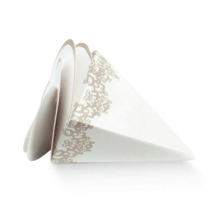 Scatolina Portaconfetti - Cono - Petalo - Chantilly