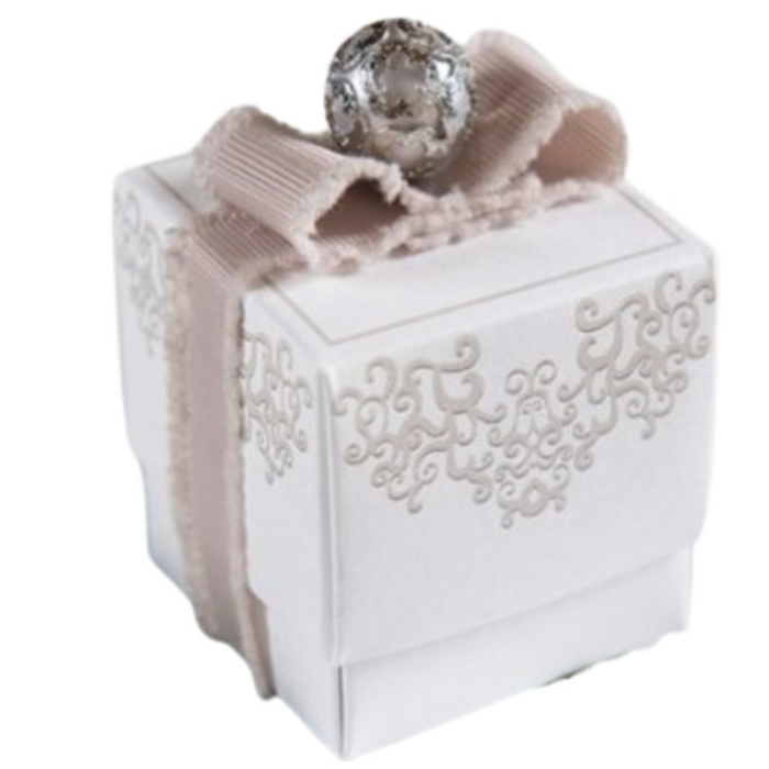 Scatolina Portaconfetti - Cubo Petalo - Chantilly - immagine 2