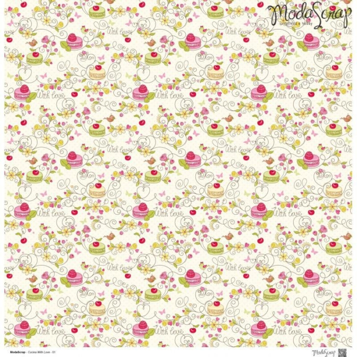 Paper Pack – Cucina With Love – 12×12″ - immagine 3