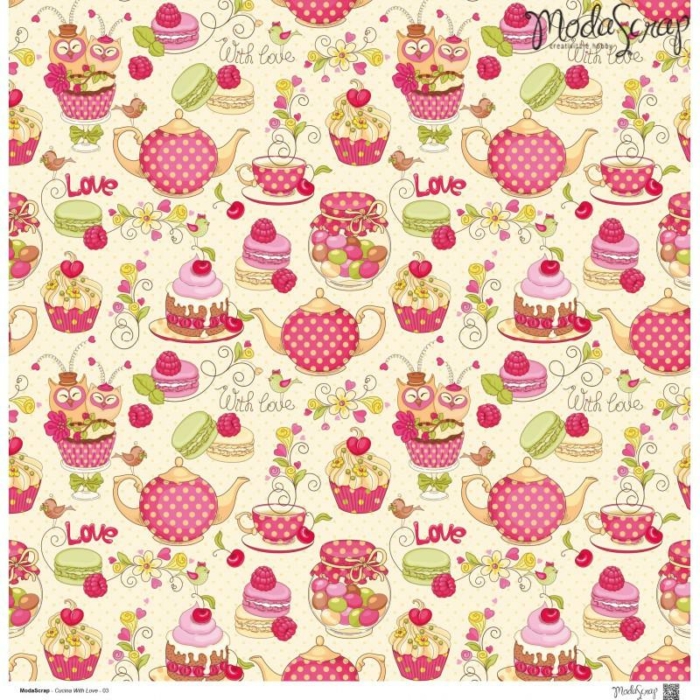 Paper Pack – Cucina With Love – 12×12″ - immagine 5