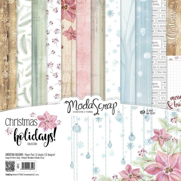 Paper Pack – Christmas Holidays – 12×12″