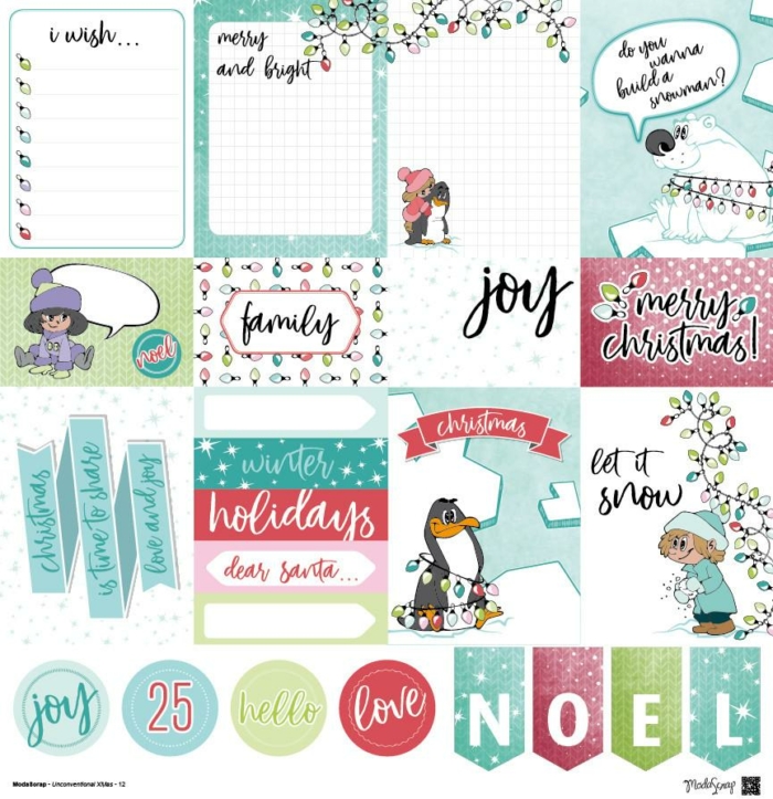 Paper Pack – Unconventional Xmas – 12×12″ - immagine 13