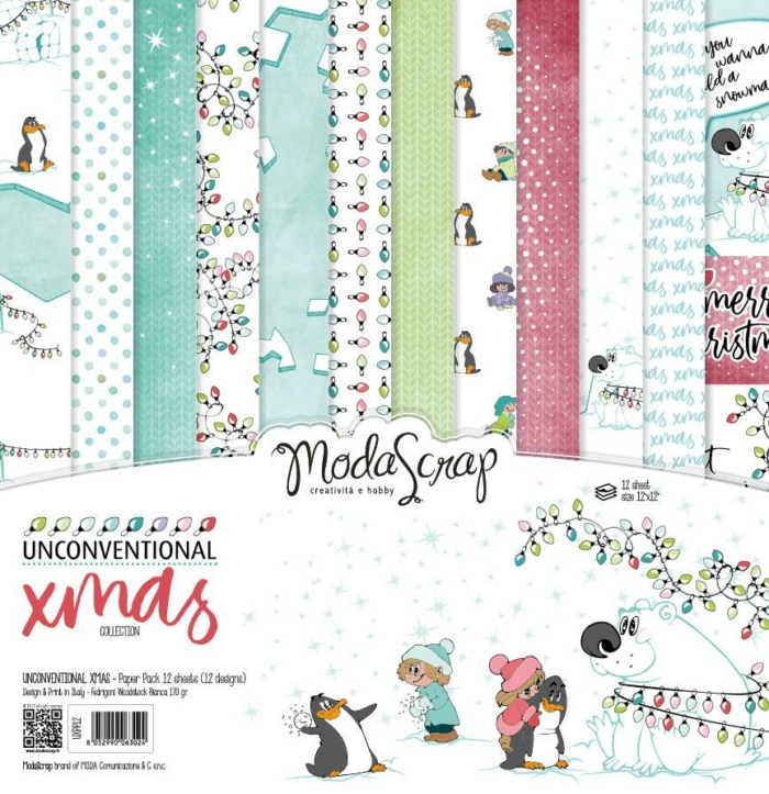 Paper Pack – Unconventional Xmas – 12×12″