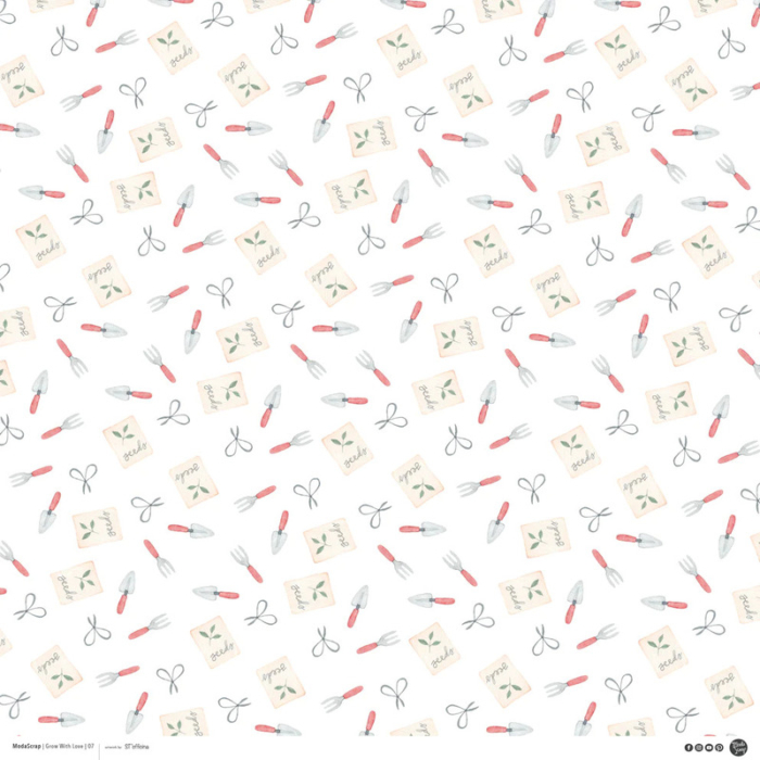 Paper Pack – Grow White Love – 12×12″ - immagine 8