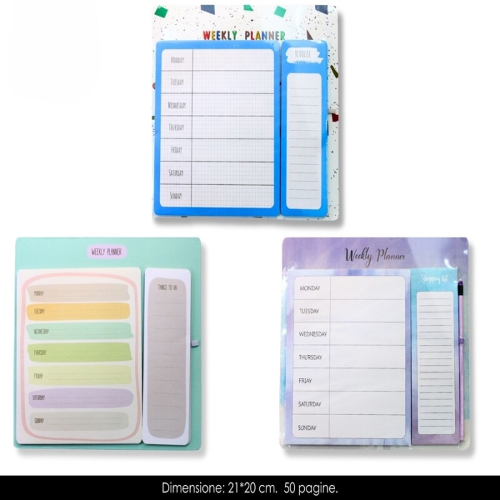 Agenda Settimanale - Weekly Planner Notebook